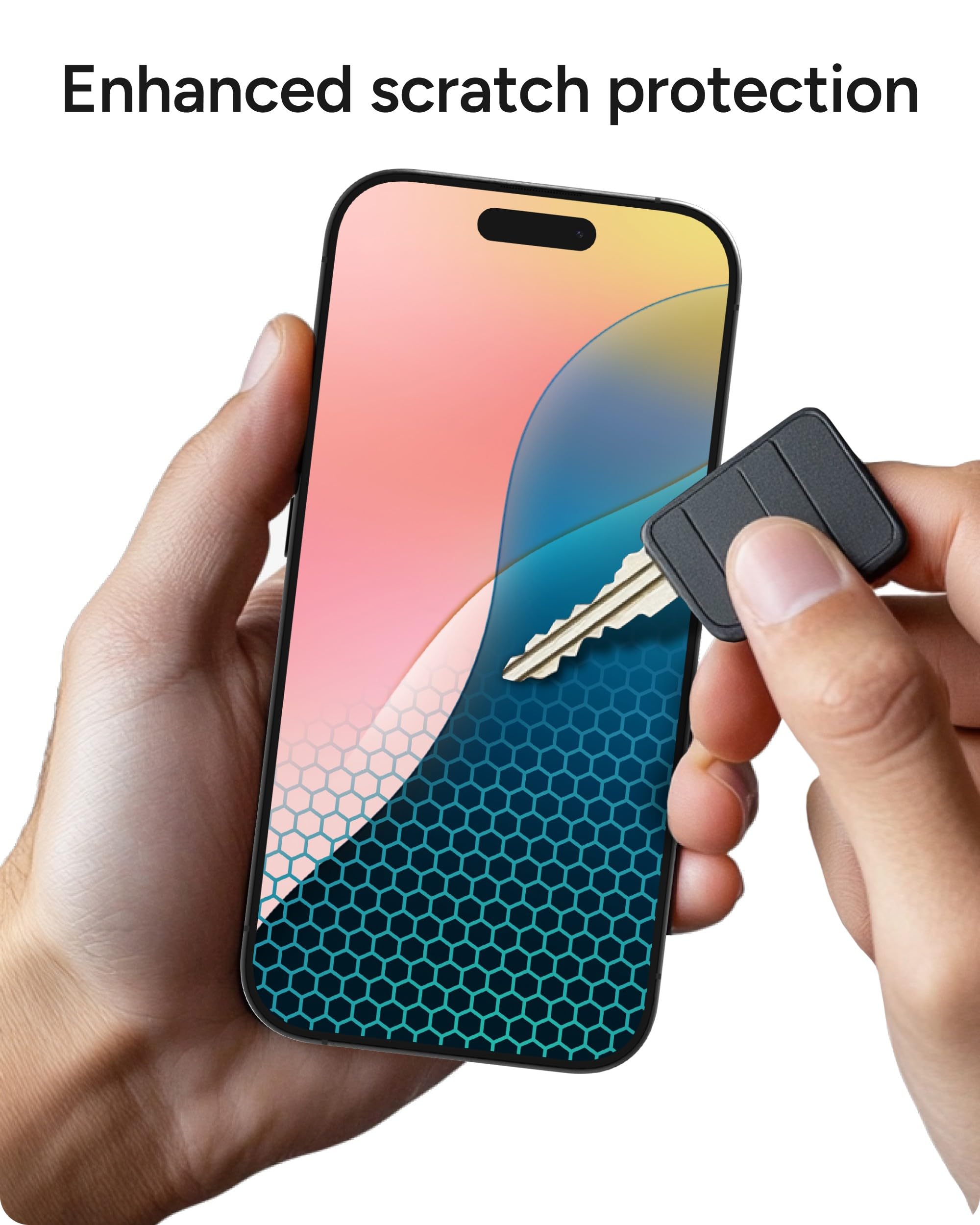 ZAGG InvisibleShield Glass XTR4 Protector de Pantalla de Cristal Templado para iPhone 16 Pro [6.3 Pulgadas] Funda Protectora Filtro Luz Azul Fácil Instalación Grafeno Reforzado Resistente a Golpes