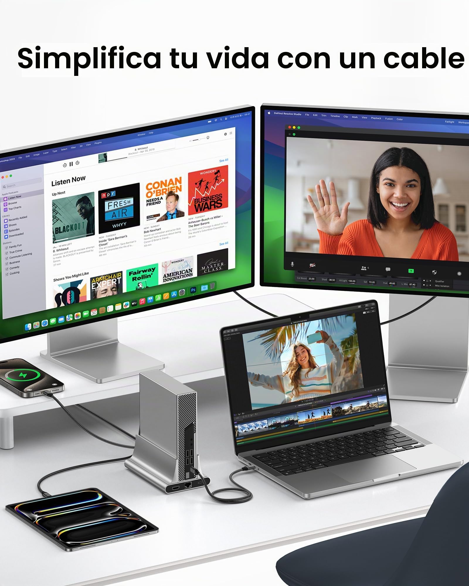 Silkland Cable USB4 Thunderbolt 4 5m, Transferencia de Datos de 20Gbps, 5K/4K a 60Hz, Carga Rápida de 240W, Compatible con Thunderbolt 4/3, MacBook, DELL XPS, Surface Pro, Auriculares VR