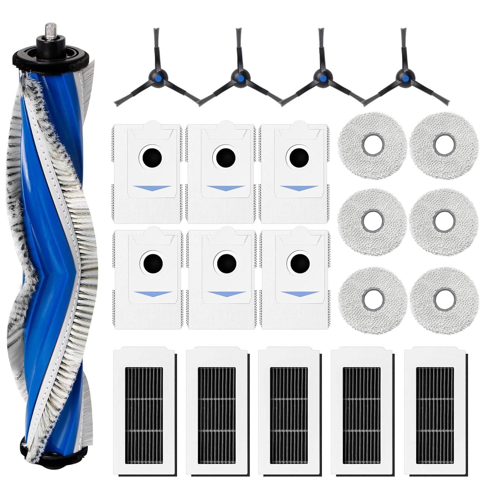 Kit d'accessoires ECOVACS DEEBOT X5 Omni avec brosse, 5 filtres, 6 lingettes et sacs