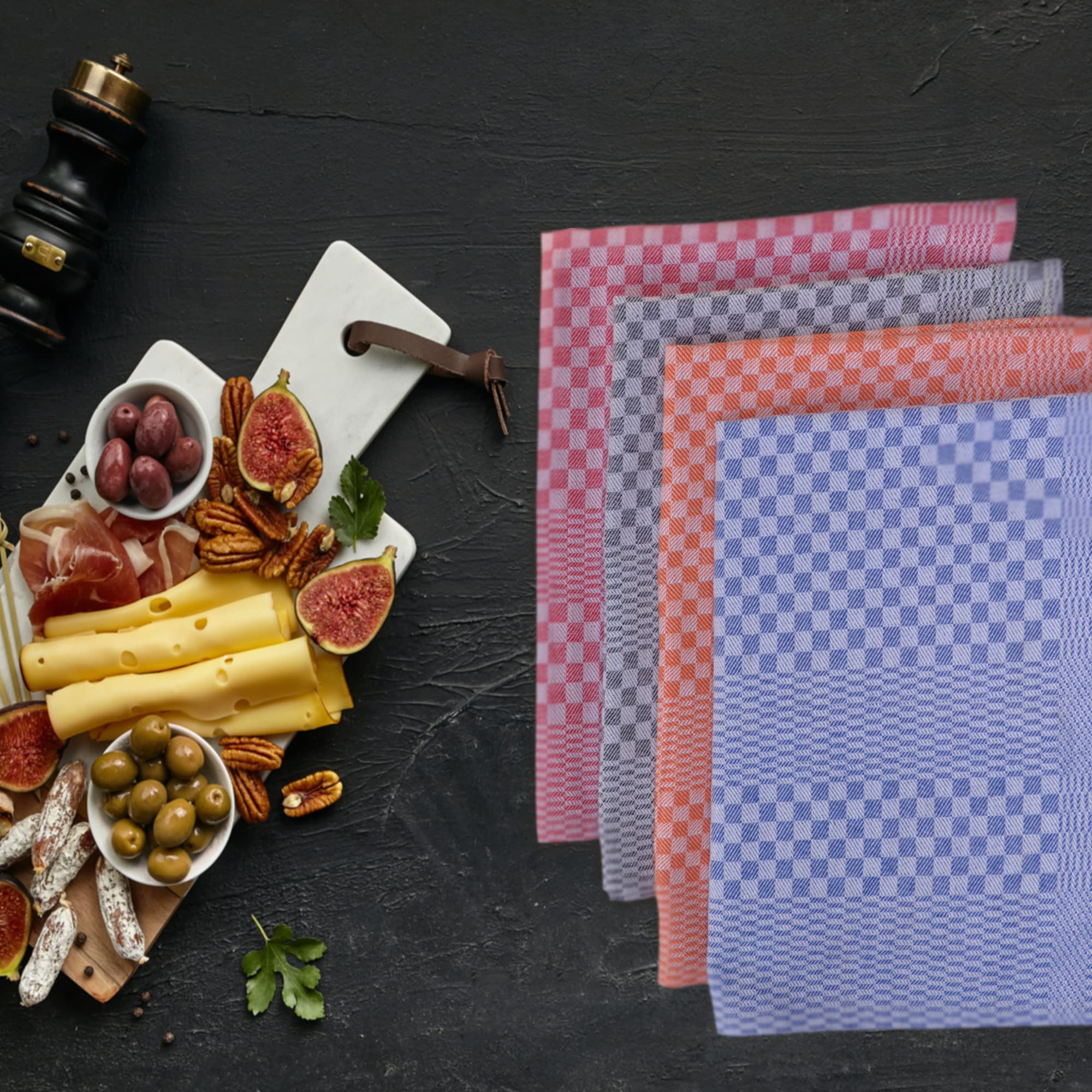LEFUNDA® Zestaw 10 ściereczek do naczyń – 100% bawełna ręczniki kuchenne, 220 GSM, miękkie, super chłonne ręczniki do naczyń, pełna nitka, 50 x 70 cm (brązowe, 10)