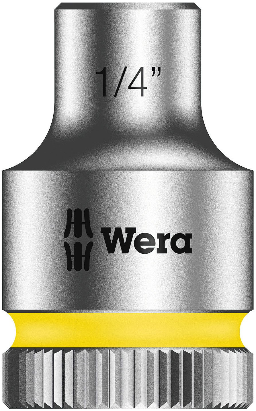 Wera05003569001 1/4-Inch 8790 HMB Zyklop Socket with Hexagon Drive - Silver