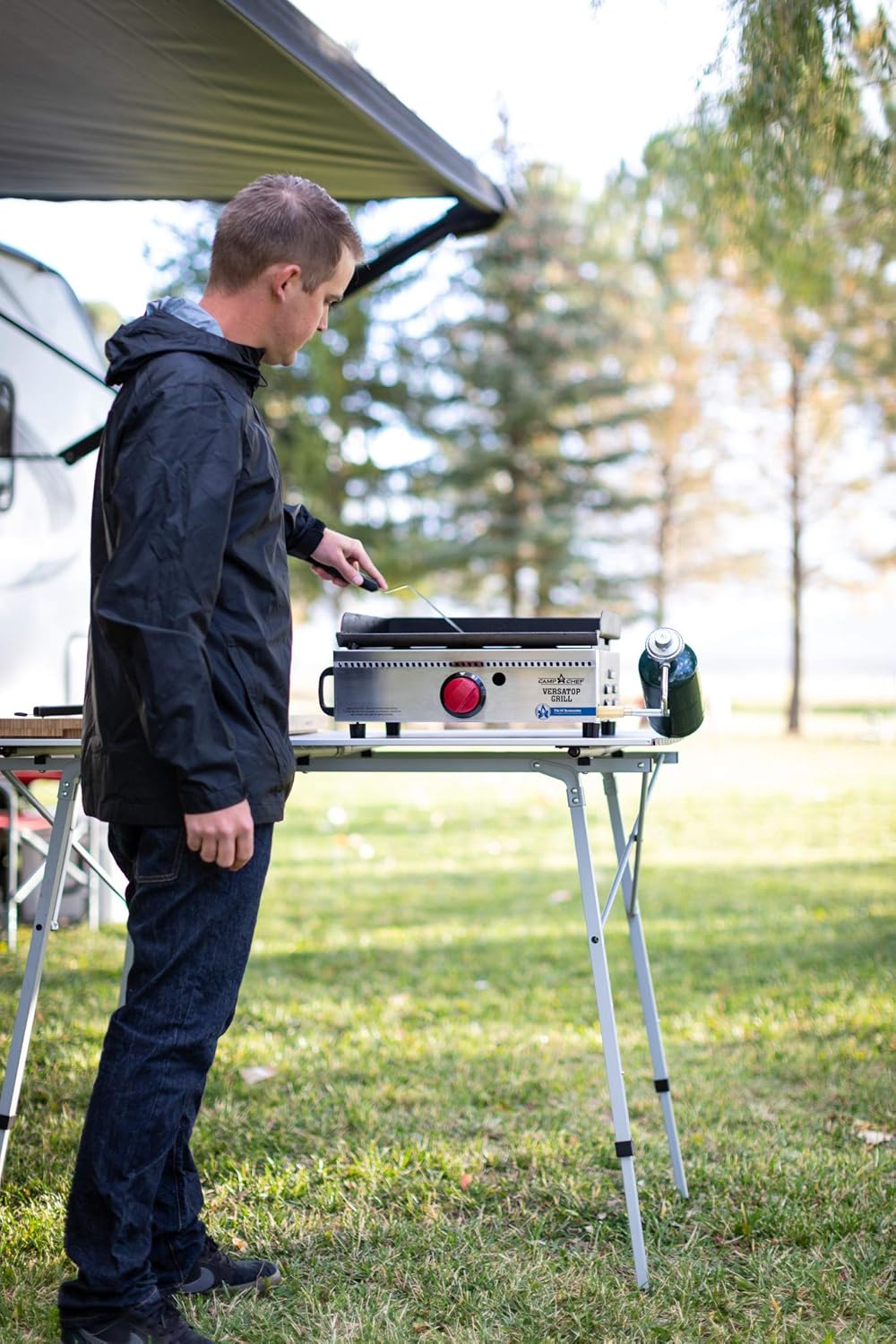 Camp Chef Versatop Portable Flat Top Grill 250 and Griddle (FTG250) - Compatible 14" Accessories : Patio, Lawn & Garden