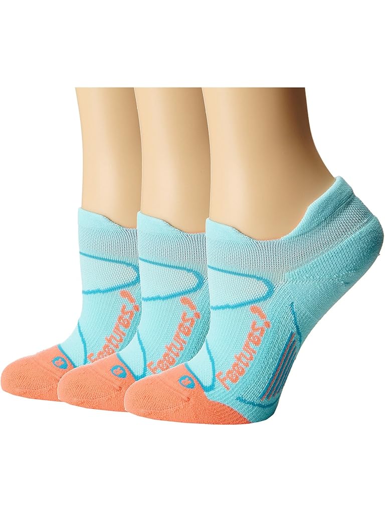 Blue Feetures Elite Light Cushion No Show Tab 3-Pair Pack