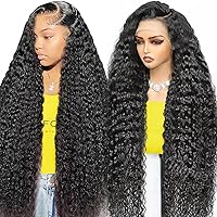 Vista 31 de Pull Go - Pelucas de cabello humano rizado birmano completo de 13x6, sin pegamento, pre despuntadas, pre cortadas, densidad 210, encaje frontal HD