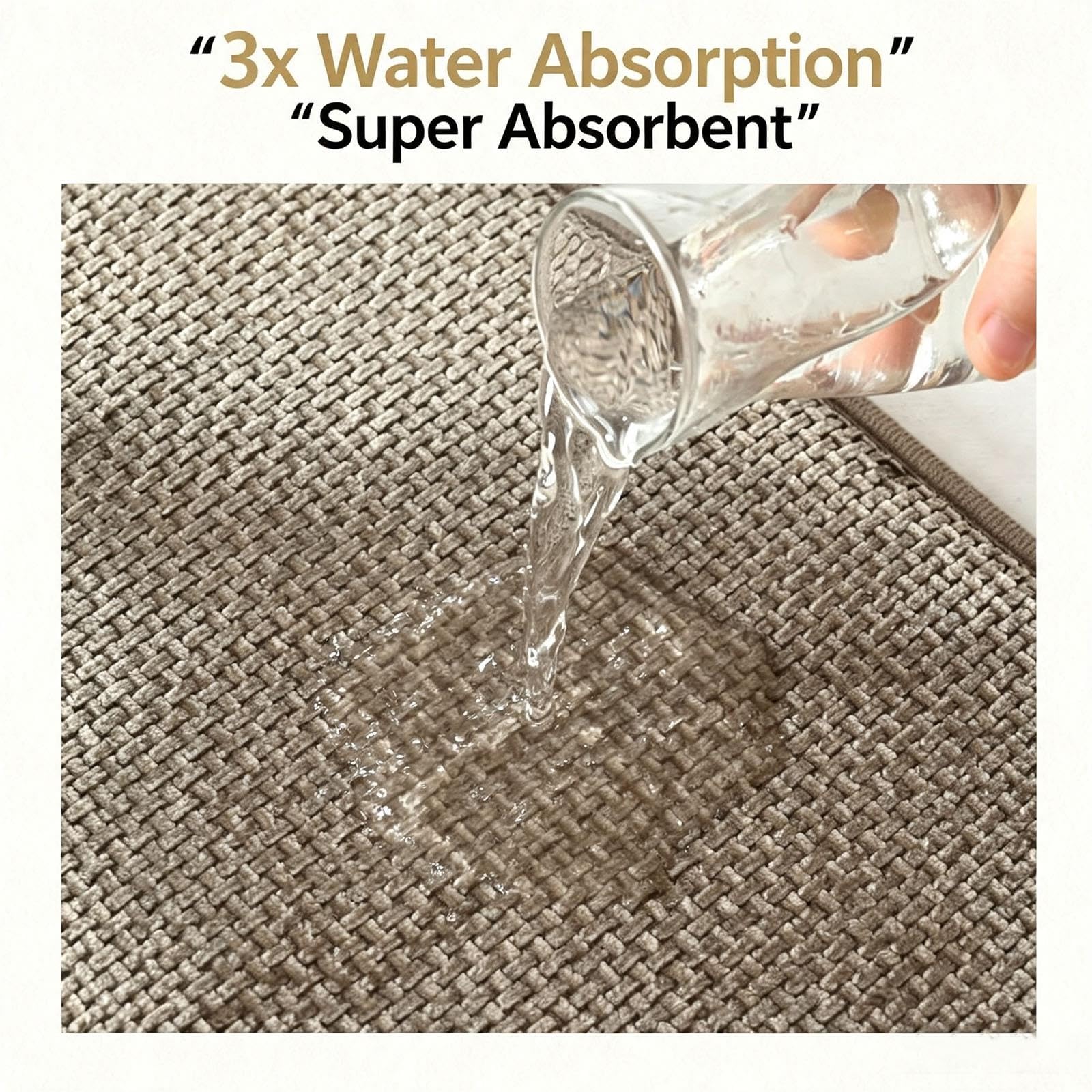 Tapis De Douche Antidérapant Absorbant, Tapis De Douche, Chenille