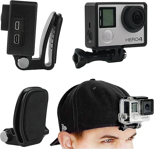 Miniatura 4 de CamKix Paquete de soporte para cabeza y mochila compatible con GoPro Hero 13, 12,11, 10, 9, 8,7, 6, 5, negro, sesión, héroe 4, negro, plata, Hero+