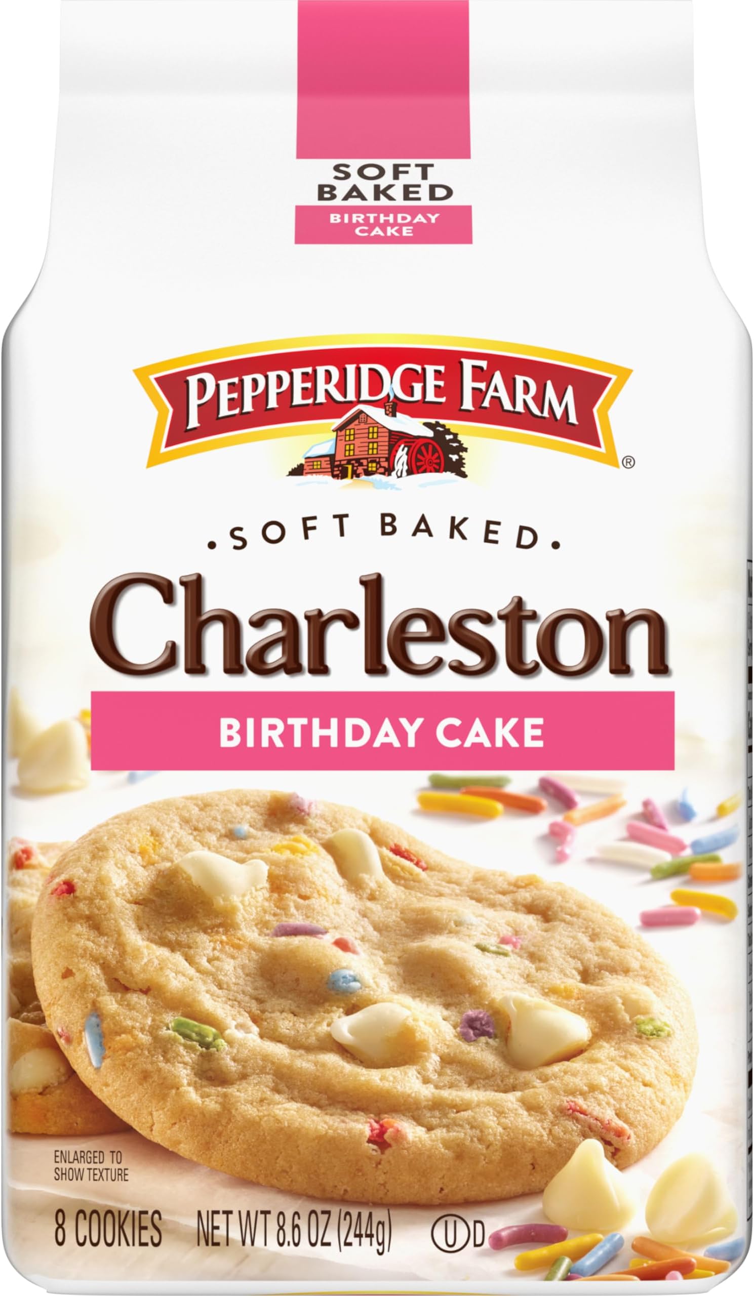 Pepperidge Farm Charleston Birthday Cake Cookies, 8 Soft Baked Cookies, 8.6 oz. Bag