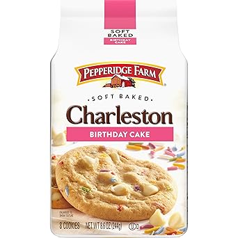Pepperidge Farm Charleston Birthday Cake Cookies, 8 Soft Baked Cookies, 8.6 oz. Bag