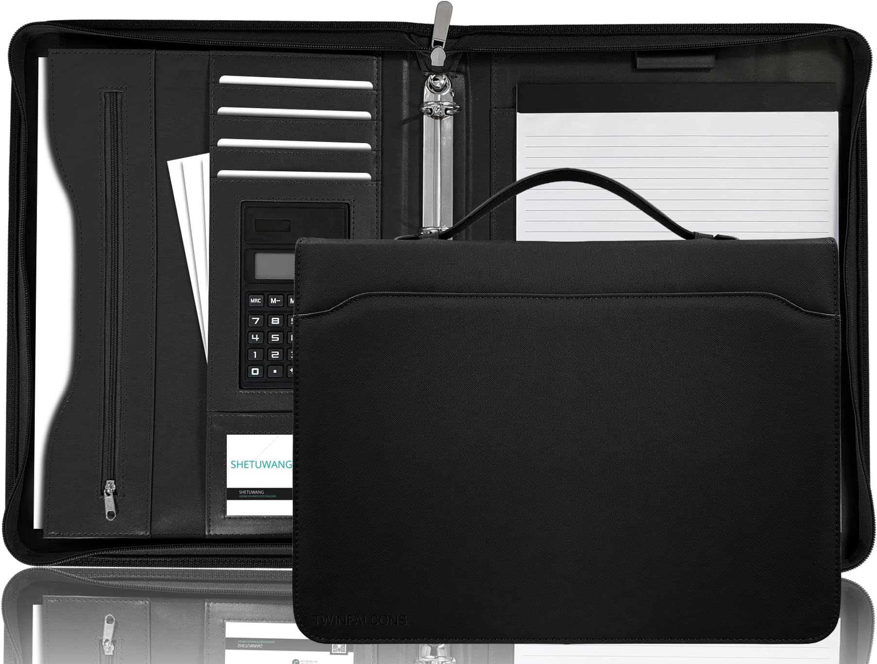 Amazon.co.jp Ring Binder Portfolio Folder Padfolio with Handle Zipper