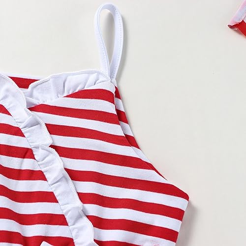 Miniatura 5 de Vestido para el Día de la Independencia del 4 de julio para niñas pequeñas, ropa de bandera estadounidense