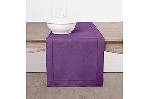 Solino Home Purple Linen Table Runner 14 x 60 Inch