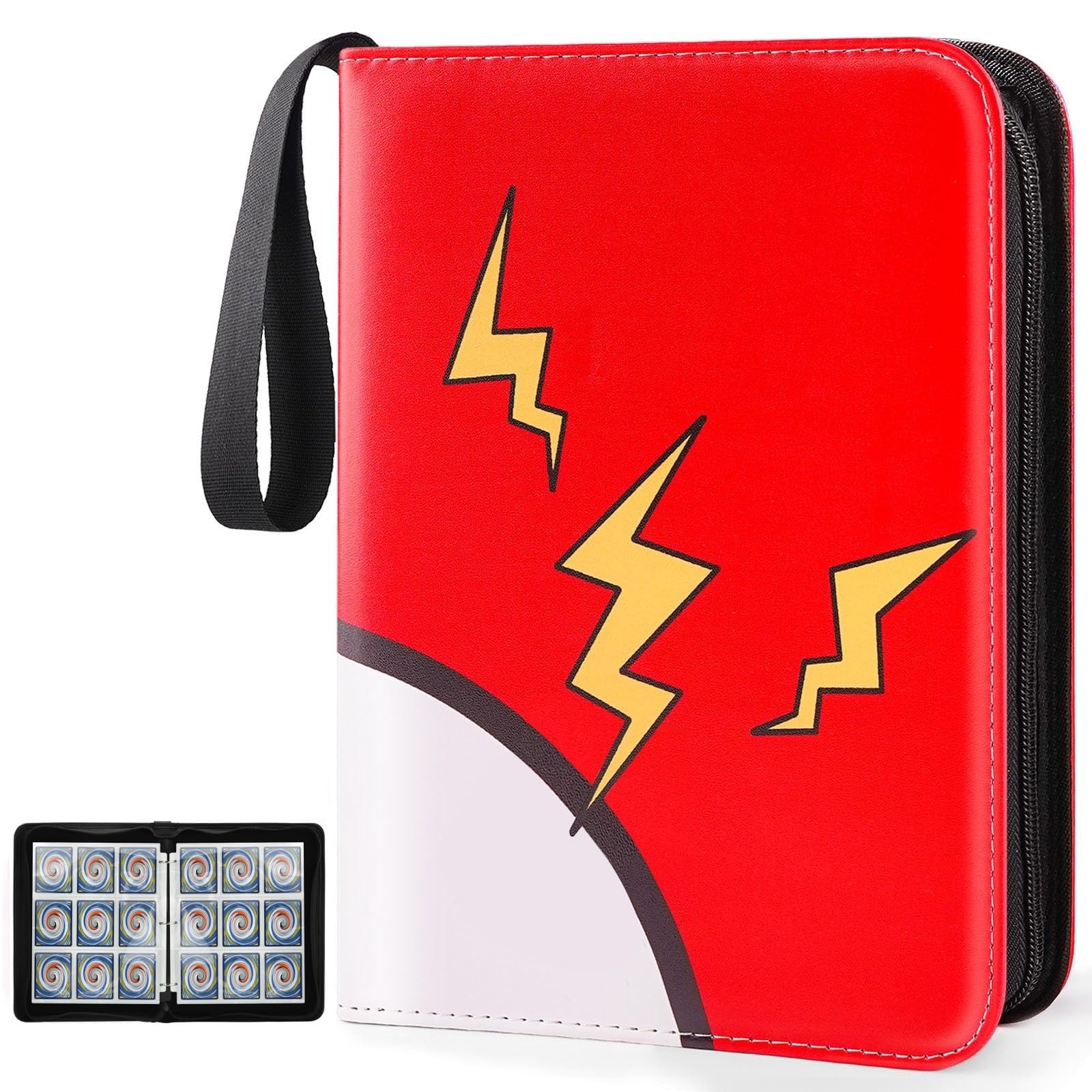 Card Binder 9 Pocket, Trading Card Binder for Pokemon, Card Holder 50 Pages 900 Pocket Capacity, PU Leather Portable Waterproof