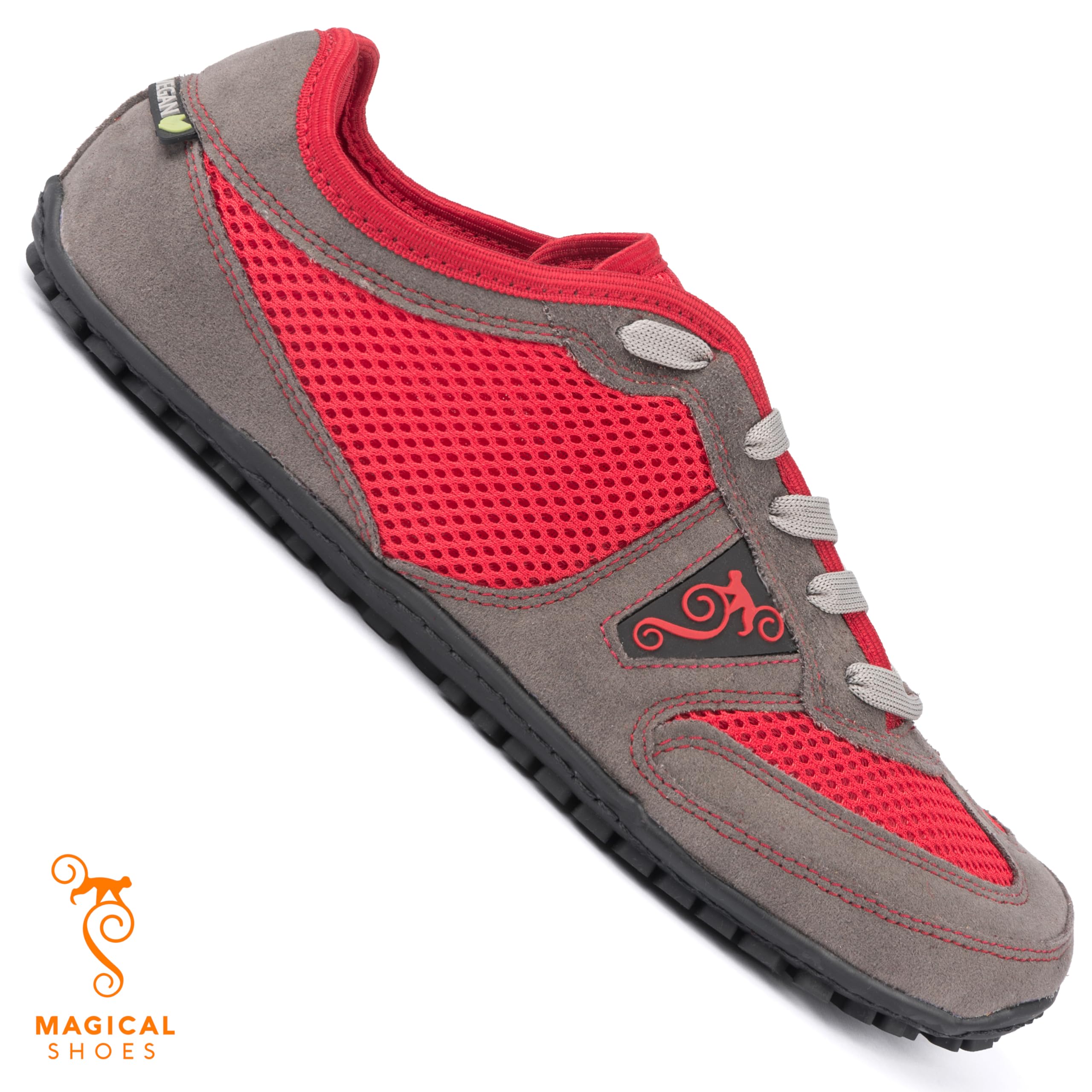 Magical Shoes Męskie Buty Sportowe, Buty Minimalistyczne, Buty Sportowe Zero Drop, Buty na co dzień, Rozmiar 38, Vegan Fire Rot, Explorer 2.0