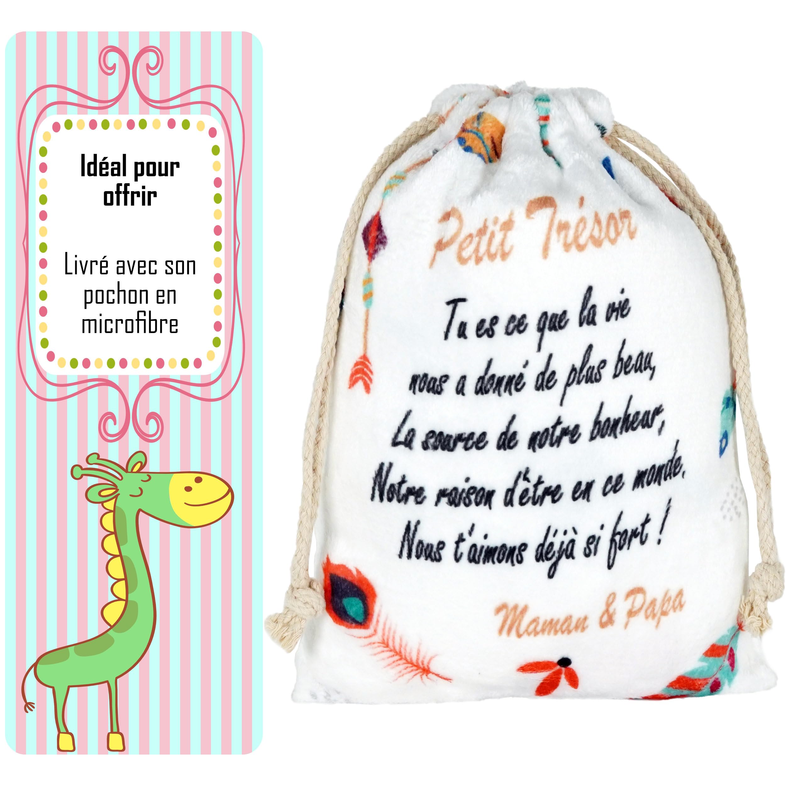 Zinello Design, Extra Soft Microfibre Fleece Baby Blanket 120 x 75 cm with Message of Love - Image 3