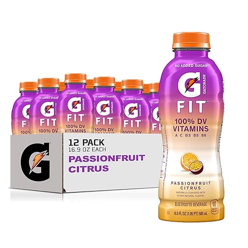 Gatorade Gatorade Fit - Bebida con electrolitos, hidratación real saludable, cítricos y maracuyá, 16.9 fl oz (paquete de 12)