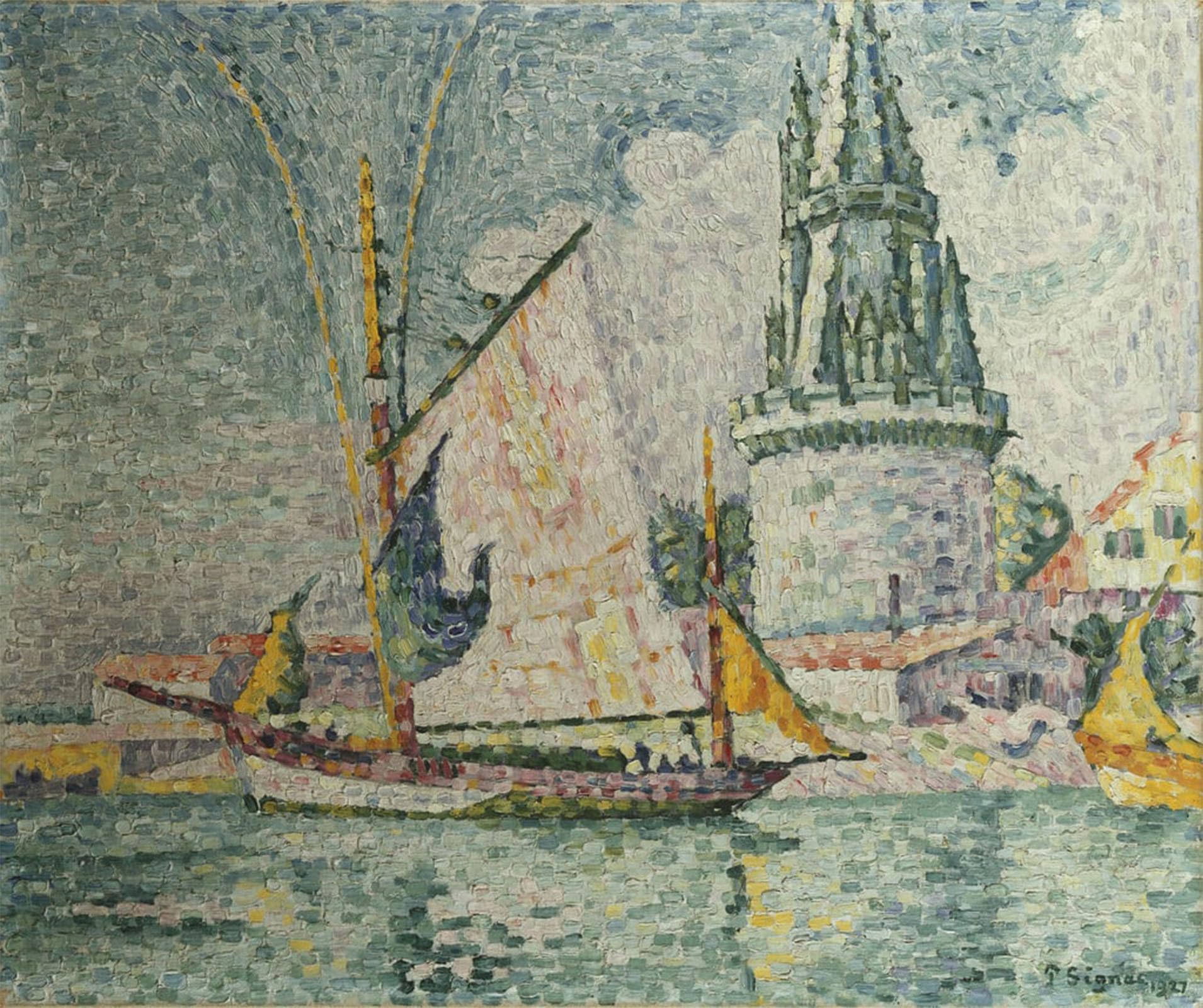 ARTXLXXBN Famous Painting Canvas Artwork Graffiti Print Four Sergeants At La Rochelle by Paul Signac Portrait Canvas Image for Home Decor 60x90cm