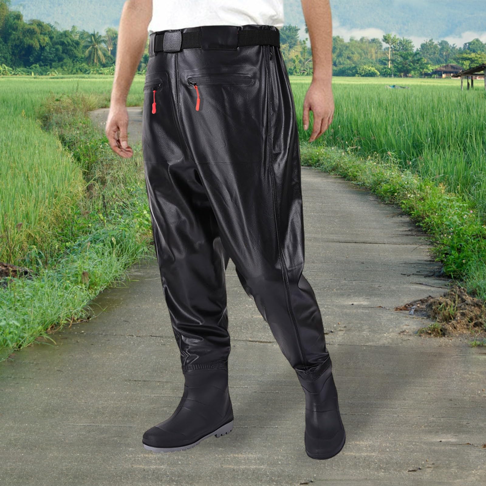 Generisch Pantalon de pluie pour homme - Imperméable - Pantalon de travail pour homme - Pantalon d'extérieur - Coupe ajustée - Pantalon de randonnée respirant - Pantalon d'escalade - Résistant à
