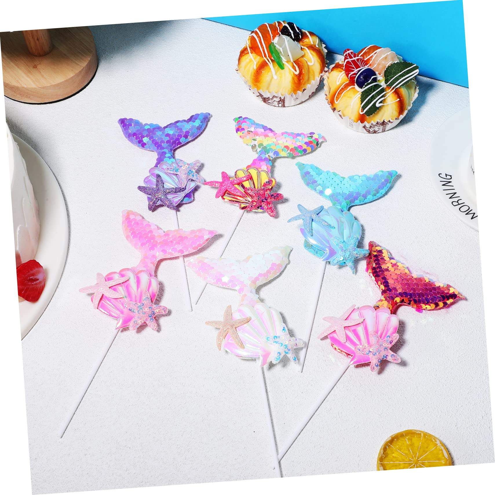 HEMOTON 30pezzi Topper Per Torta Paillettes Decorazioni Per Cupcake Compleanno e Shower