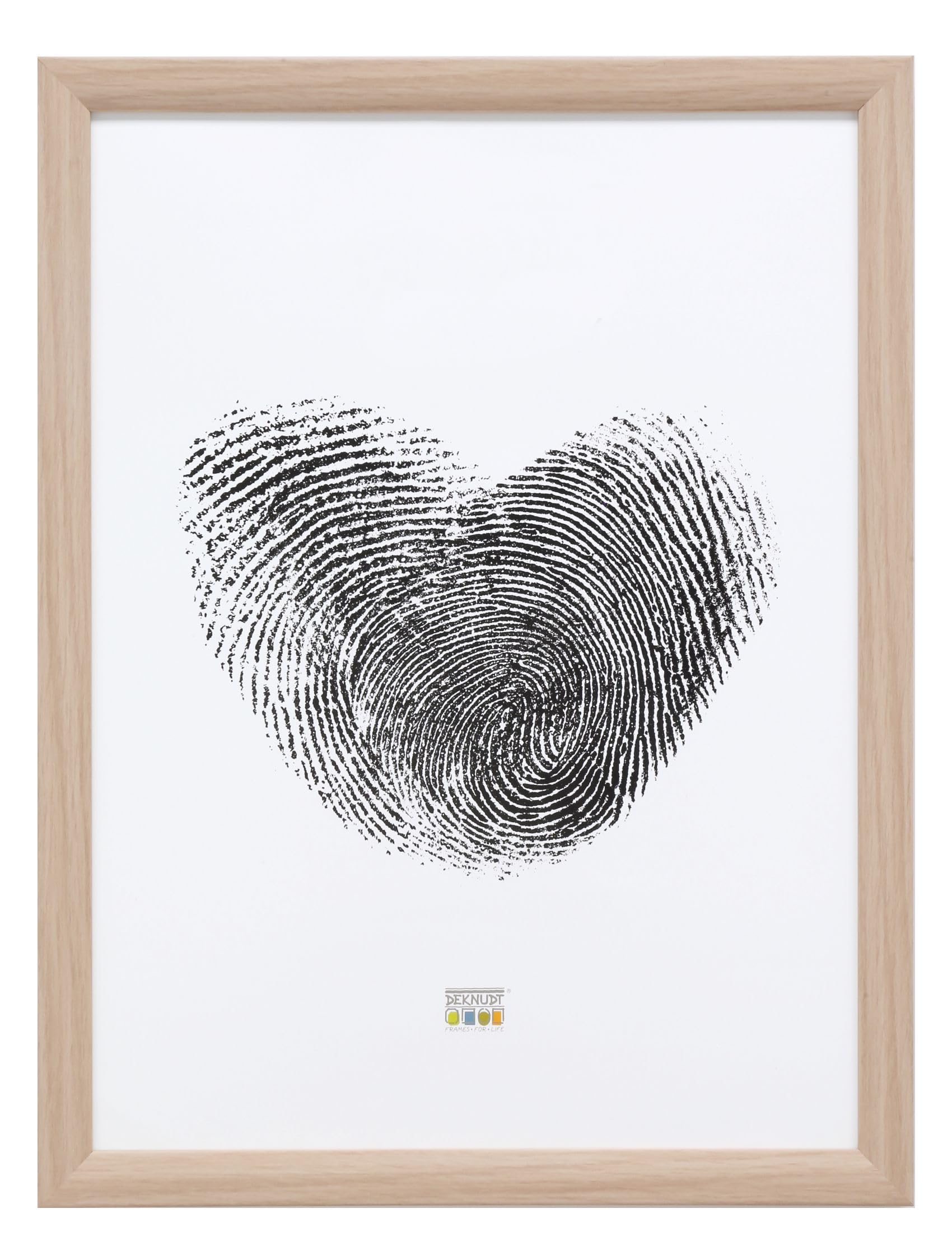 Cadre photo bois de chêne Deknudt S54SJ1 40 x 60 cm aux finitions artisanales premium