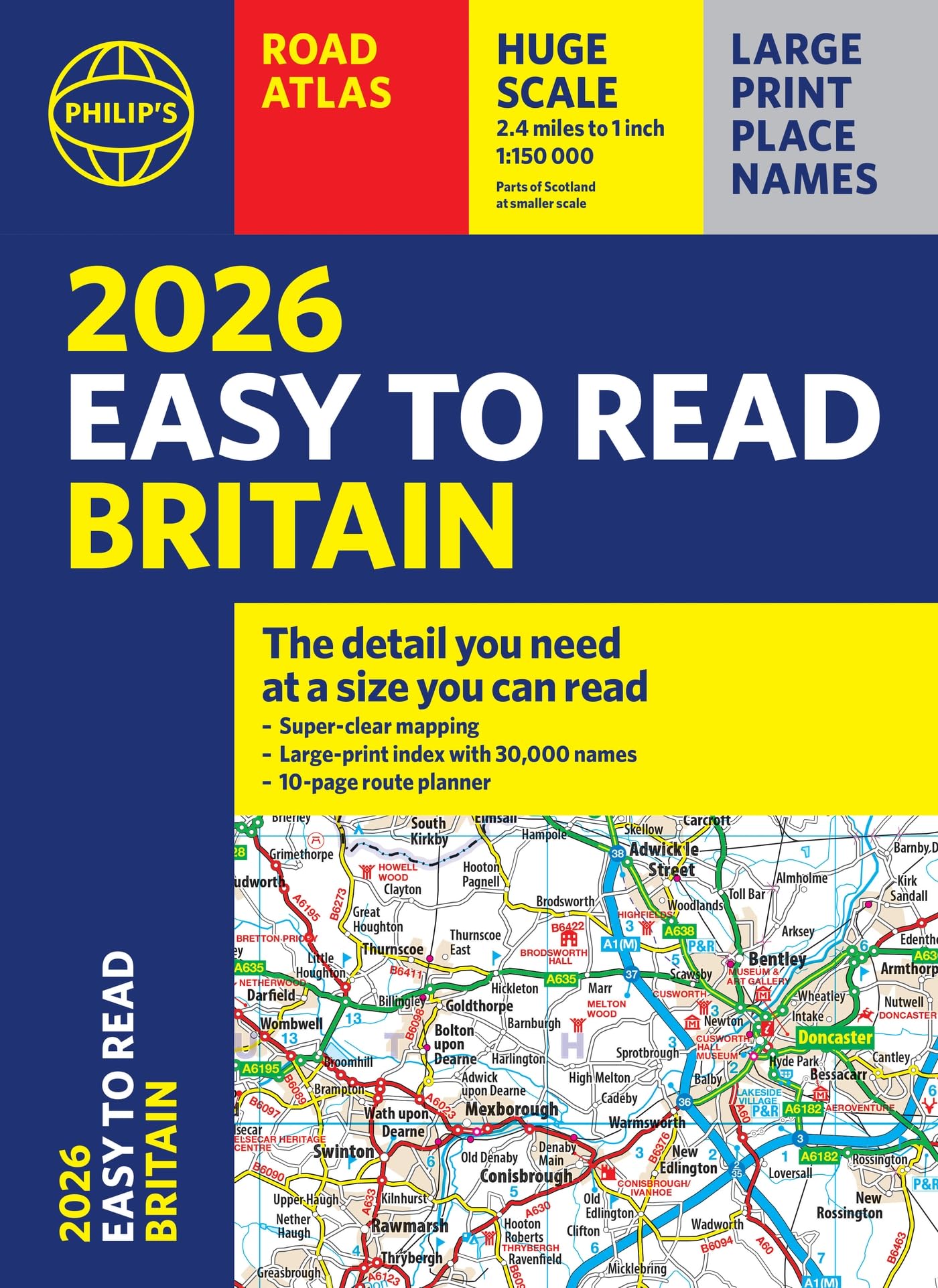 2026 Philip's Easy to Read Road Atlas of Britain: (A4 Paperback) (Philip's Road Atlases)