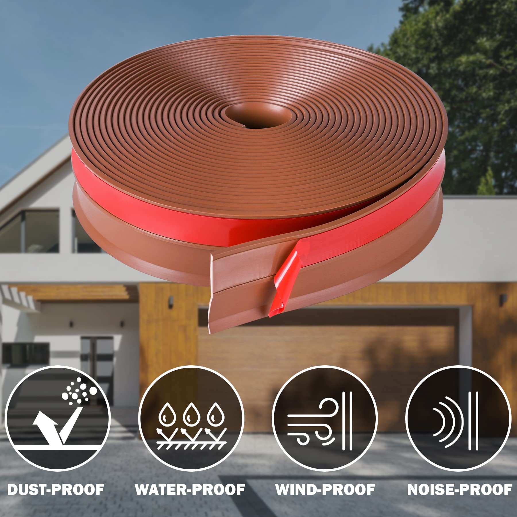 Garage Door Seal Top And Sides 36FT Universal PVC