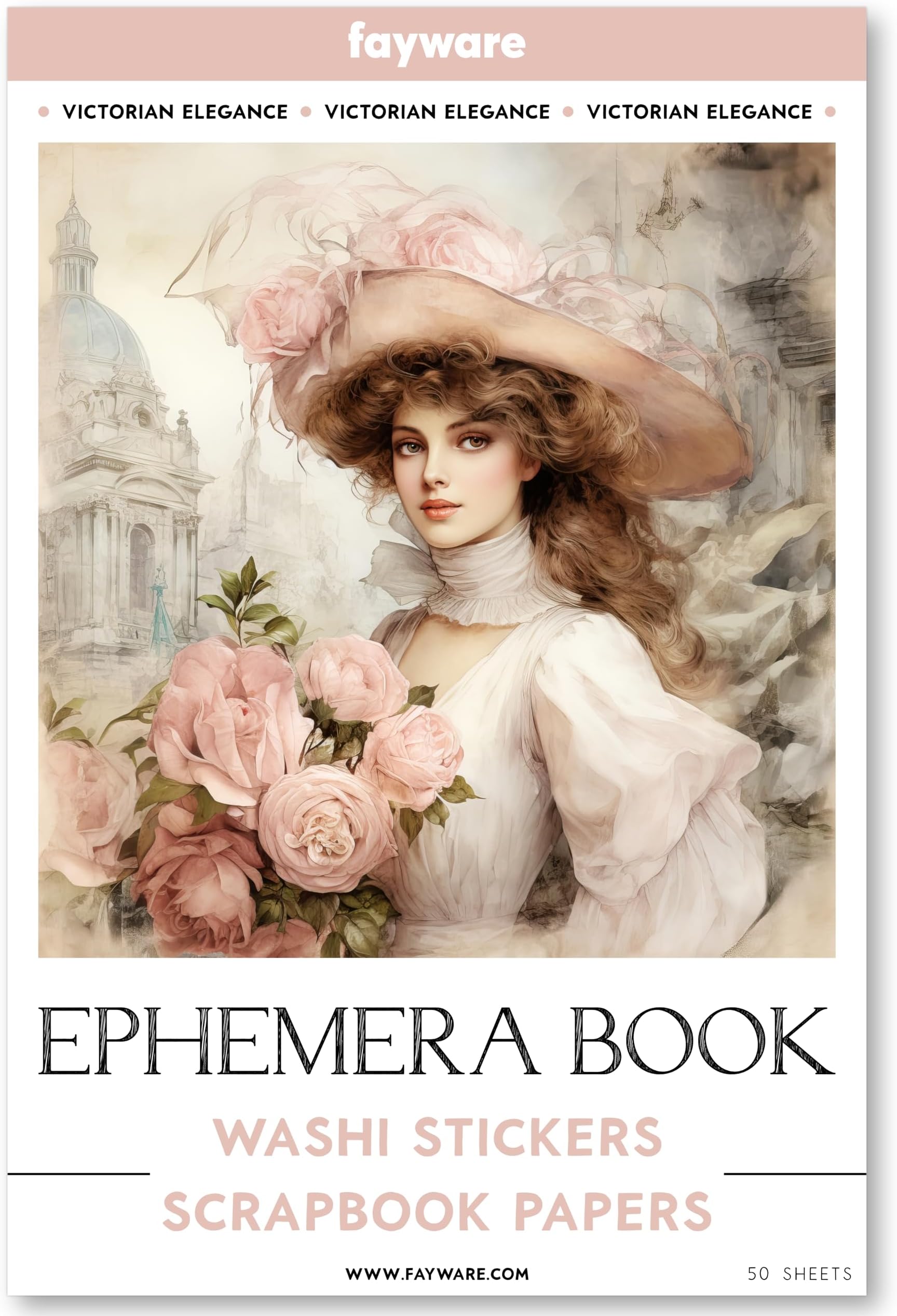 Victorian Scrapbooking Supplies for Junk Journal - 489 Washi Stickers for Journaling & 20 Ephemera Papers. FAYWARE Vintage Journaling Supplies - Victorian Era