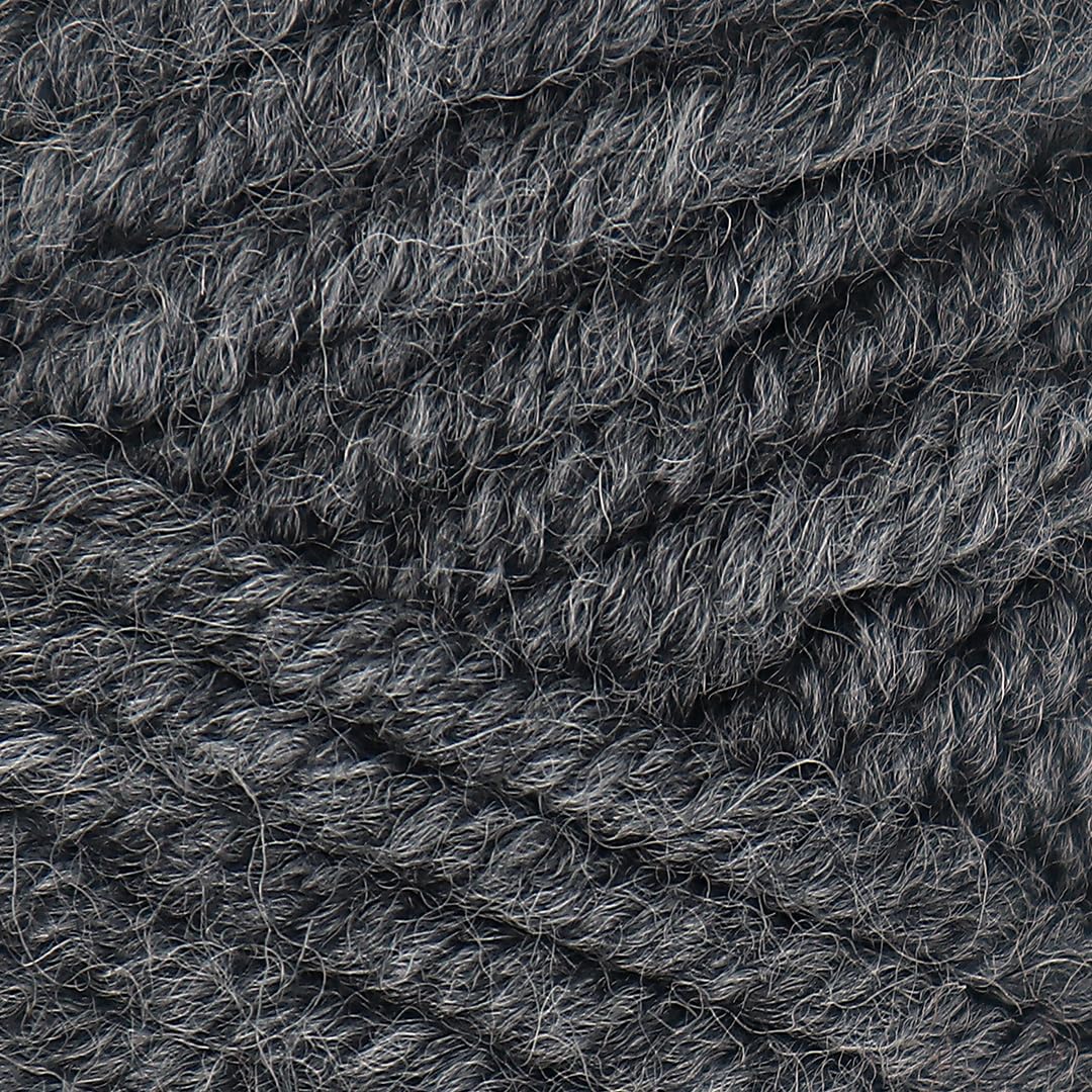 Estako Megastar 69027 Garn, 75 % Acryl, 25 % Wolle, weich, grob, sperrig, Gewicht #5 zum Häkeln und Stricken, 4 x 120 m, Grau, 4 Knäuel