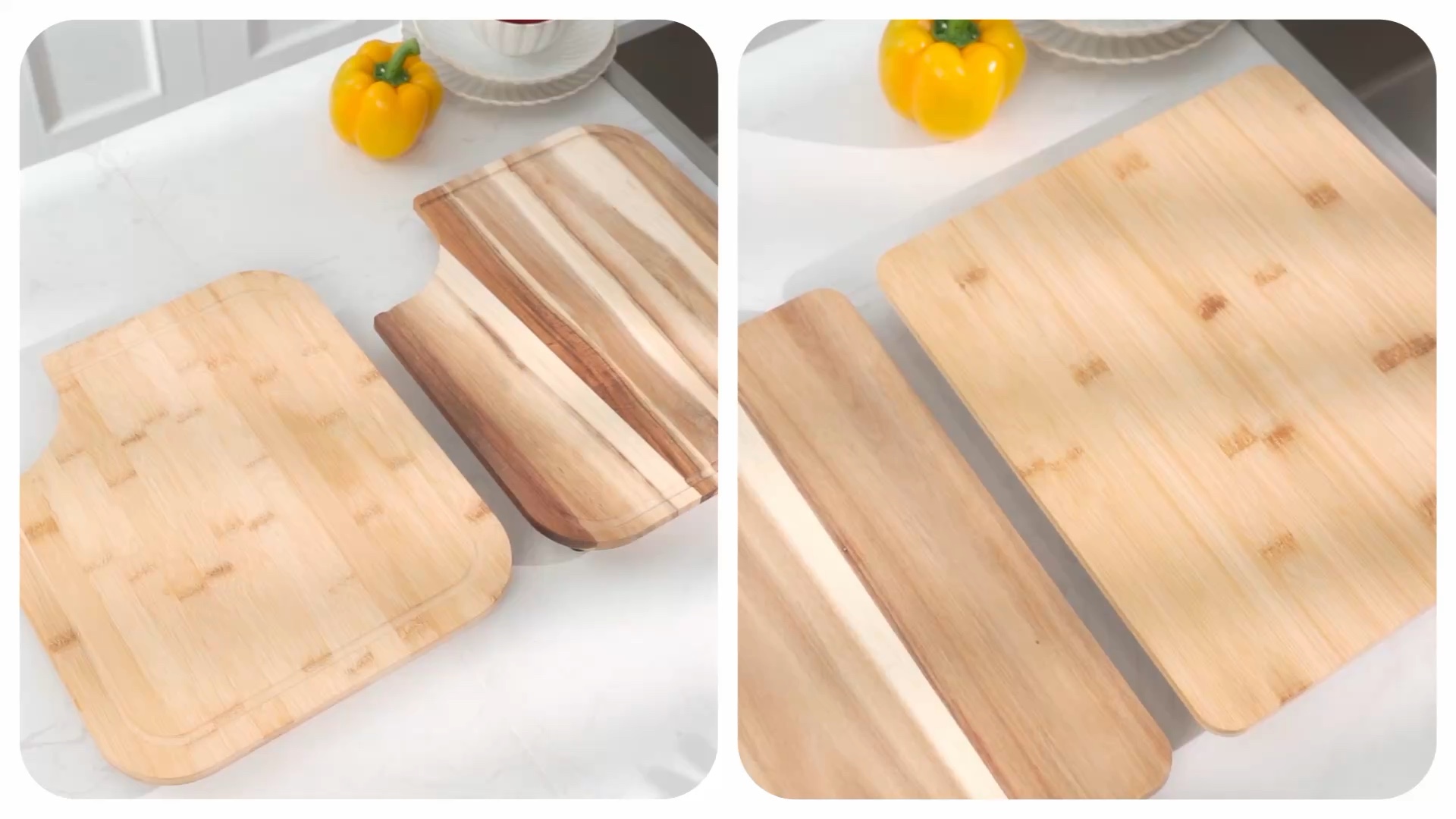 Tabla de cortar rectangular de madera de acacia 36.8x32 cm miniatura 7