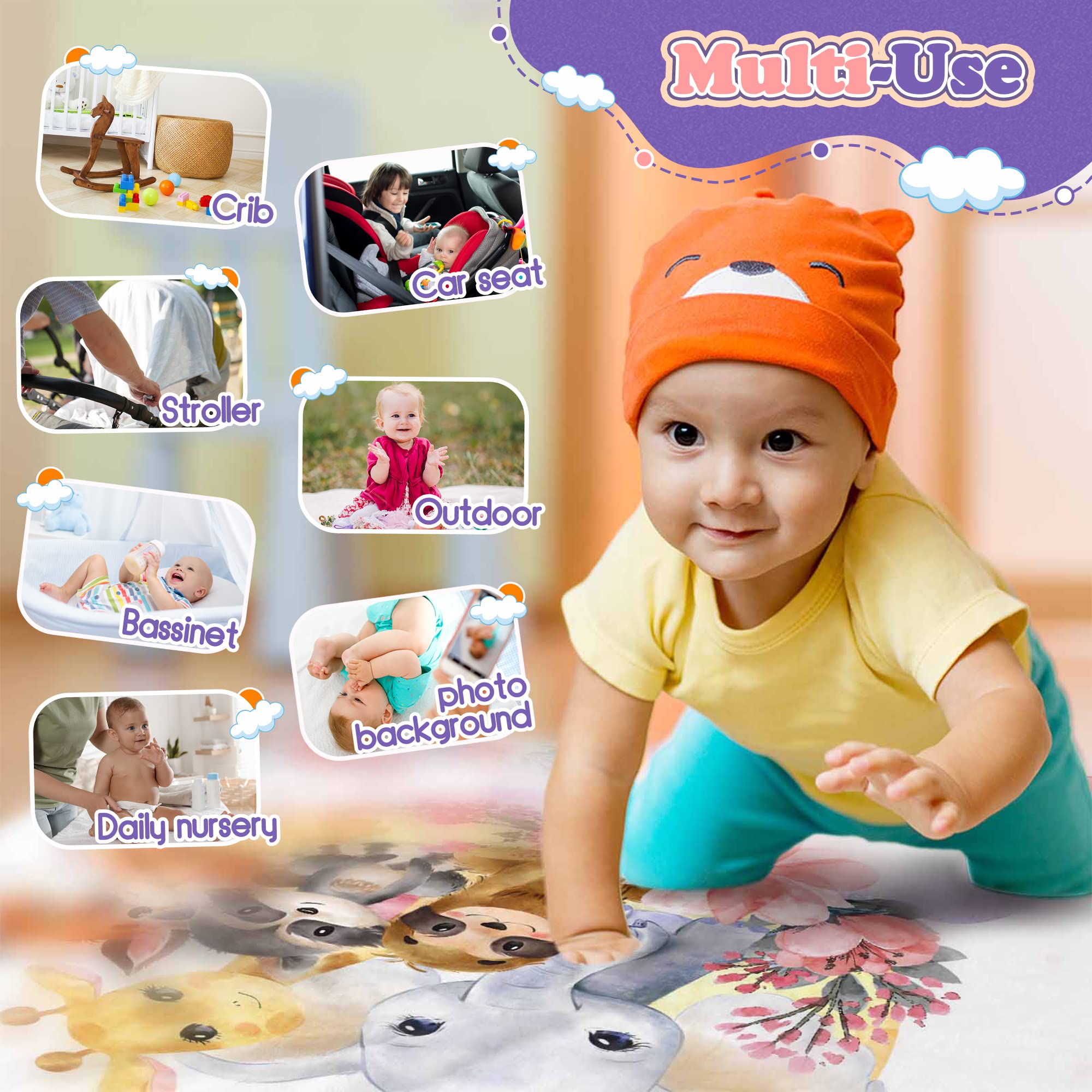 ABERPOR Personalized Baby Blankets For Girls,Soft Animals Customized Baby Blanket For Kids,Personalized Newborn Baby Gifts And Toddler Blanket,Adults Personalized Flannel Blankets With Name