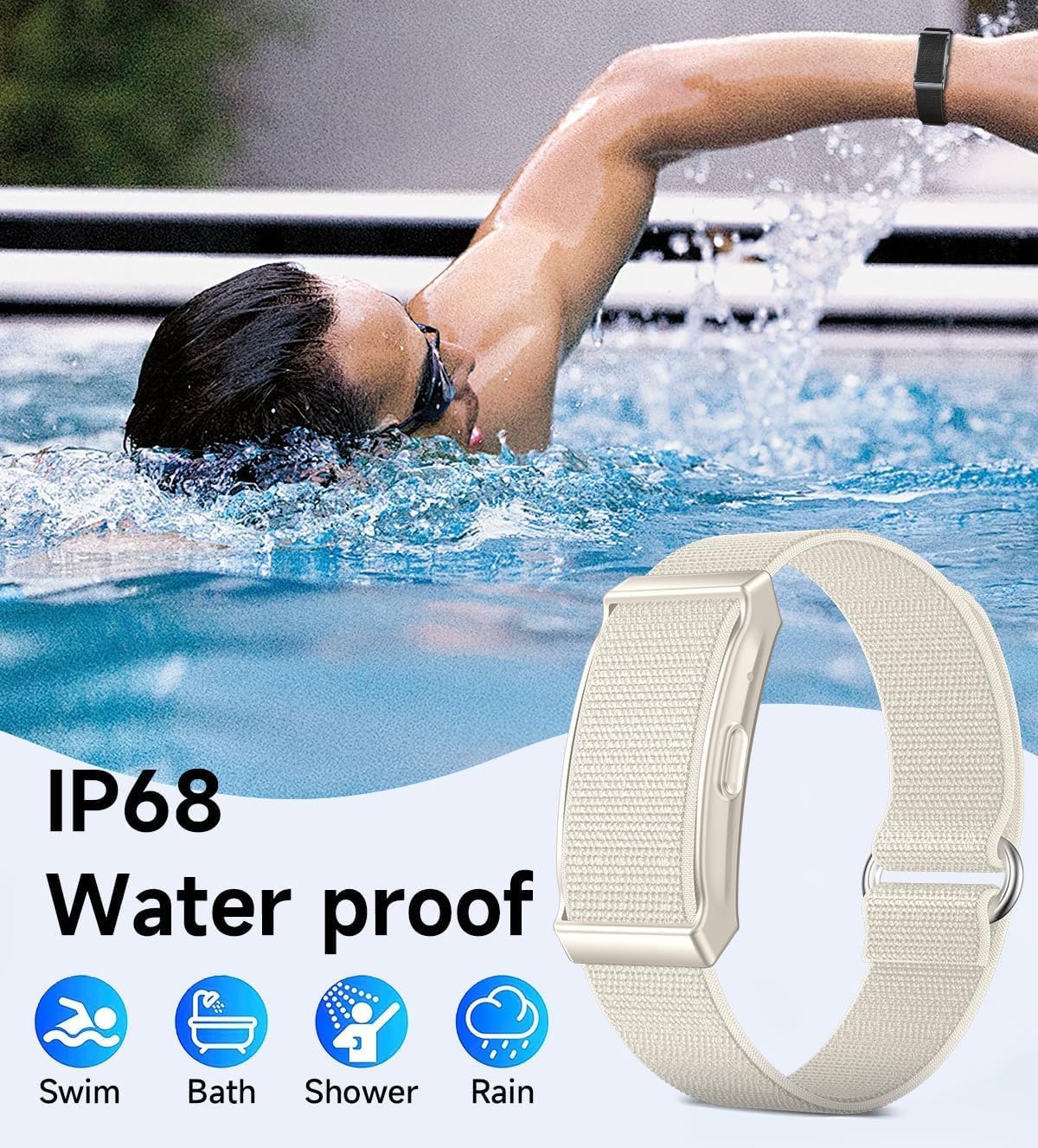 Genérico Pulsera Inteligente De Fitness Ahalar, Pulsera De Actividad Física Ahalar, Diseño Ultraligero Sin Pantalla, para Hombres Y Mujeres, Fitness, Actividades Al Aire Libre Y Cotidianas (Pink)