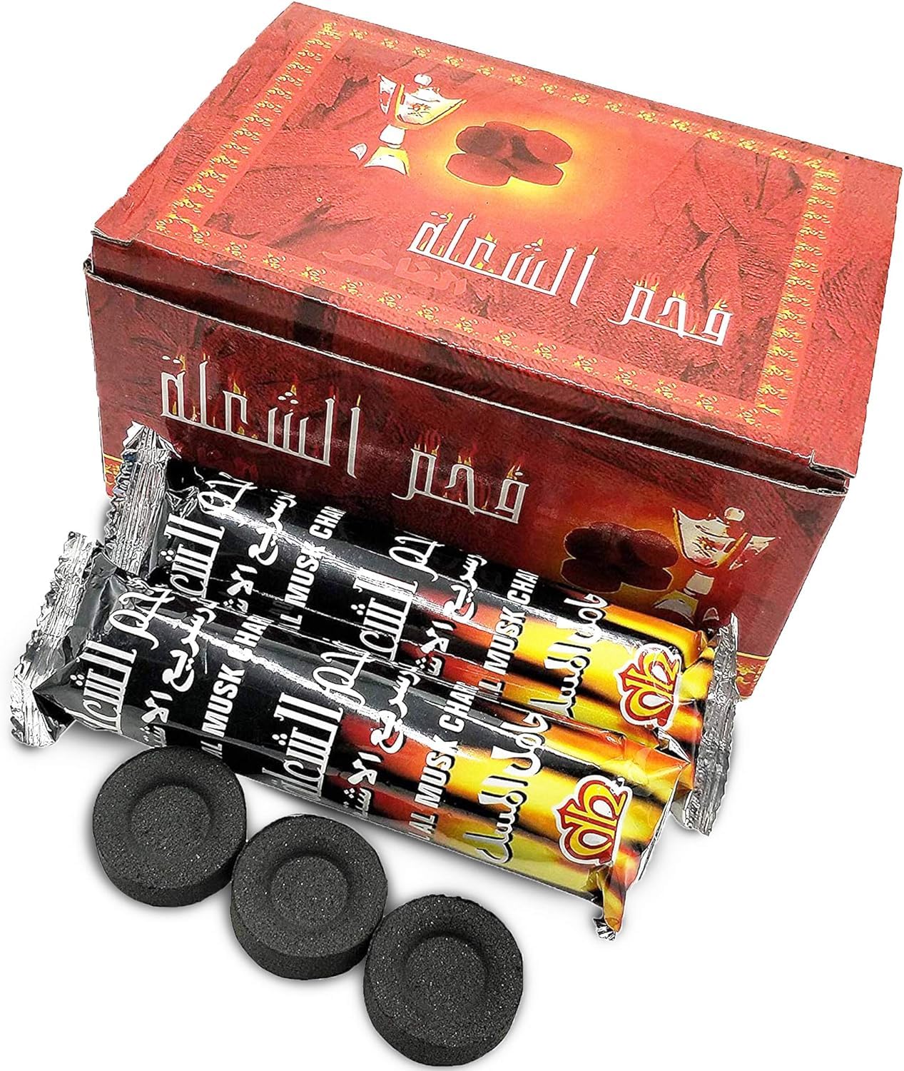 Bamboo Charcoal-Incense Tablet,BBQ 33mmx10mm,100 Pcs/Box