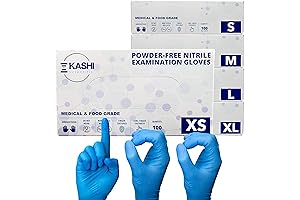 Disposable Medical Exam Nitrile Gloves, Powder Free Latex Free, 4 mil Blue...
