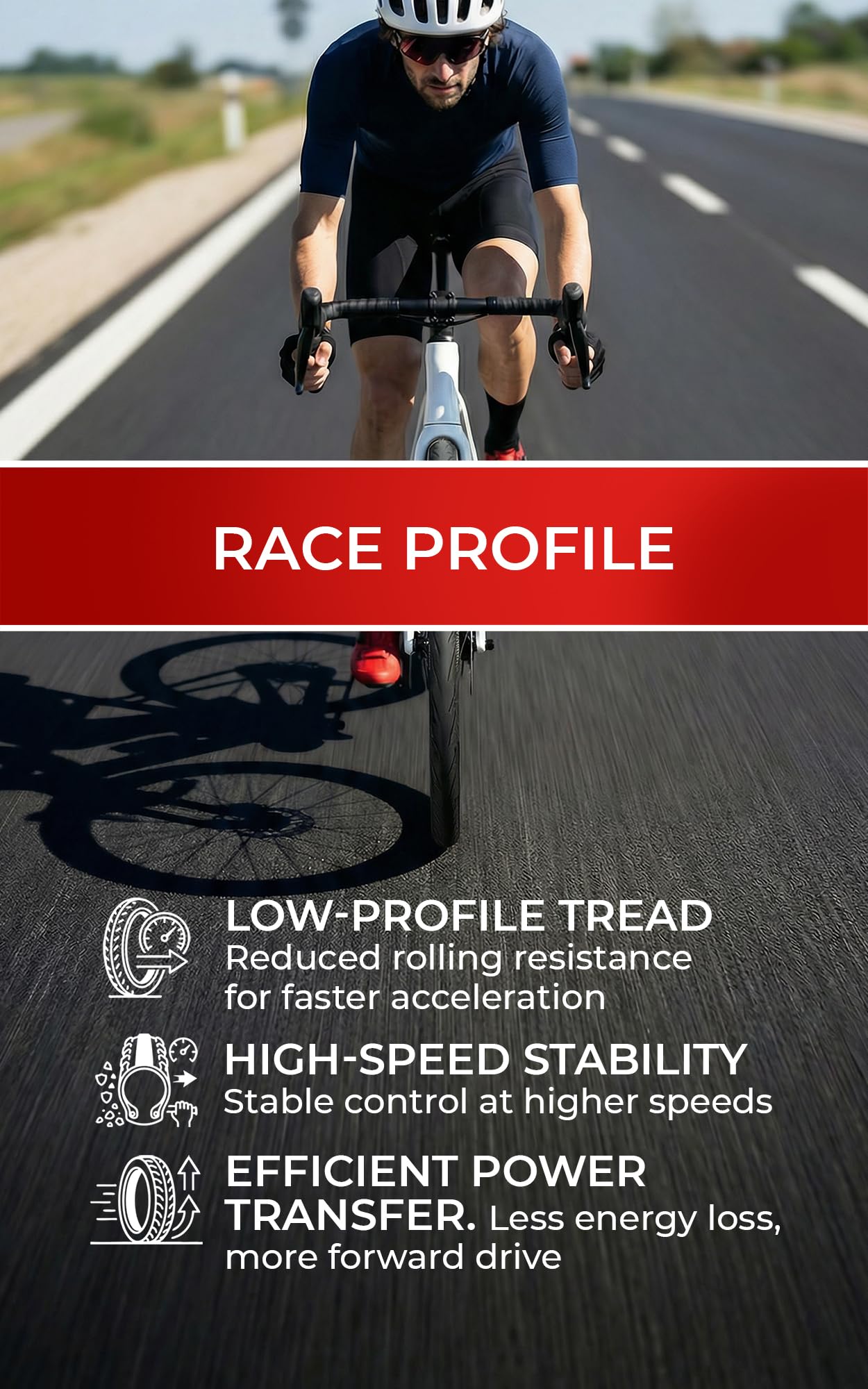 Fincci Pneus Vélo Route 700c x 25c - Paire Pliable Slick Tire 25-622 avec Protection Anti-Crevaison 1mm pour Home Trainer, Adulte & Route & Course Vélo, Tournée Bicyclette - 60 TPI - Un Paquet de 2