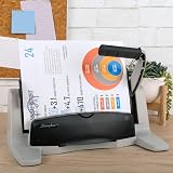 Swingline 3 Hole Punch, 40 Sheet Capacity Three Hole Puncher 3 Ring, Adjustable 2-7 Hole Paper Punch, LightTouch Low Effort, Black & Silver (74357) – view 2
