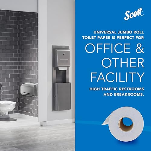 Vista 4 de Scott Professional High-Capacity Jumbo Roll Bulk Toilet Paper (03148), 2-Ply, White, Non-Perforated, Compact for Easy Storage