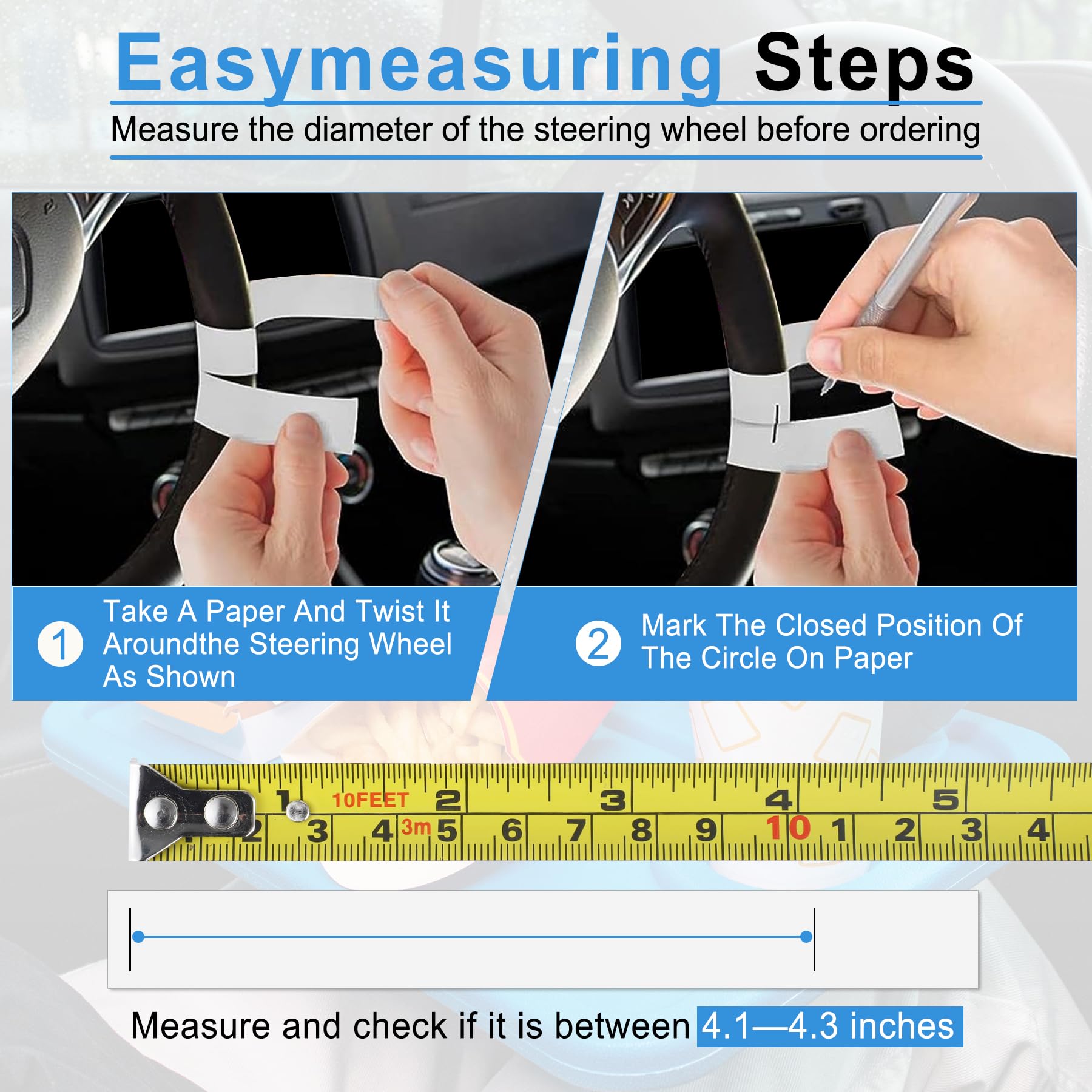 JUSTTOP Car Steering Wheel Desk, Travel Car Accessories, Car Stand Trays for Eating, Multipurpose Car Steering Wheel Desk Tray Table(Blue) view 5