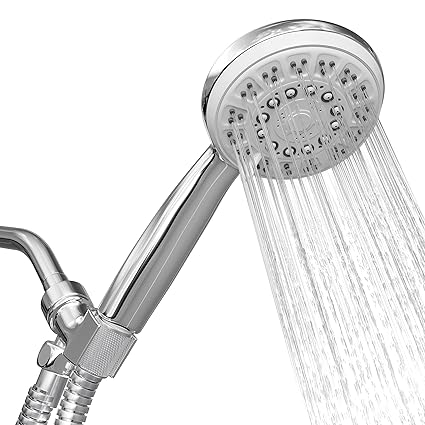 Matstrom High Pressure Hand Held Shower Head With Hose, 5 Powerful Spray Settings, Detachable Showerhead with Hose, Includes Adjustable Bracket