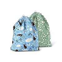 Vista 26 de Esembly Ditty Bag Duo - Bolsas húmedas reutilizables impermeables para pañales de tela, trajes de baño, artículos de tocador y aperitivos, juego