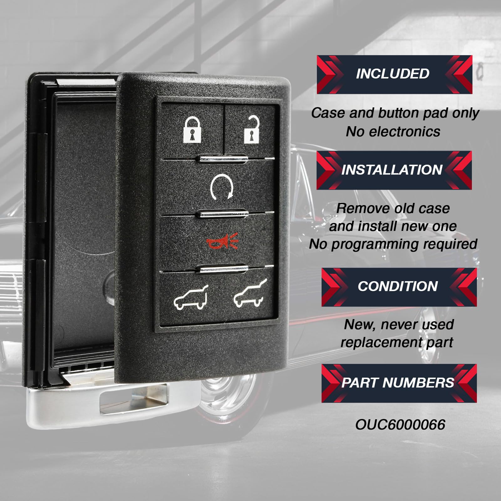 Keyless Remote Replacement Replacement Remote Head Key Keyless Entry Remote Control Car Key Fob ...