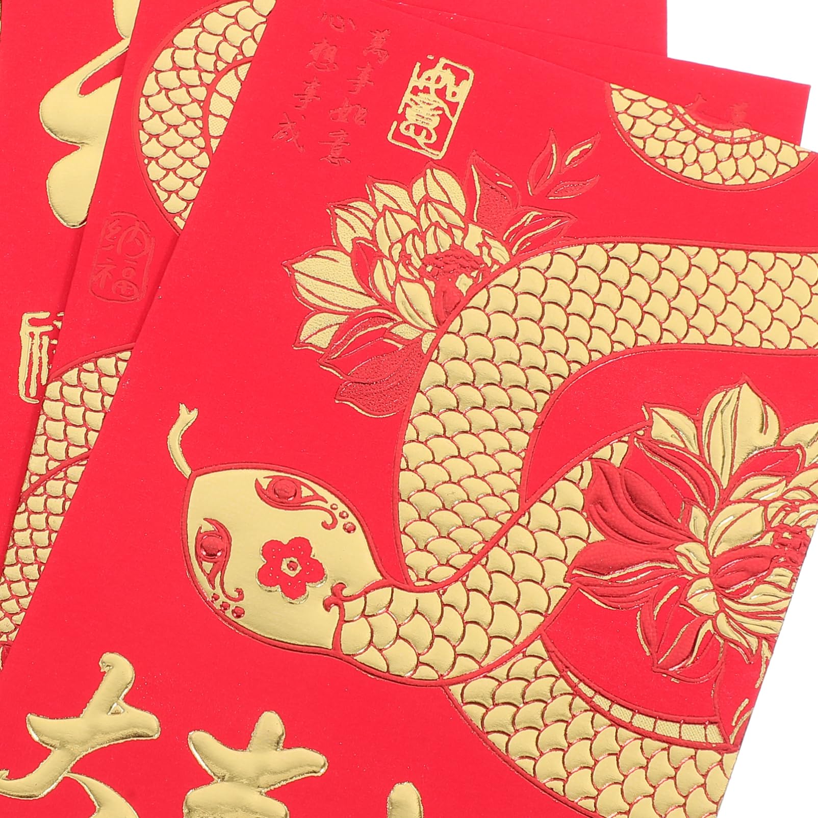 PartyKindom Money Envelopes for Cash 36 Pcs Red Envelopes Chinese New Year of The Snake Lucky Money with 6 Designs - Image 4