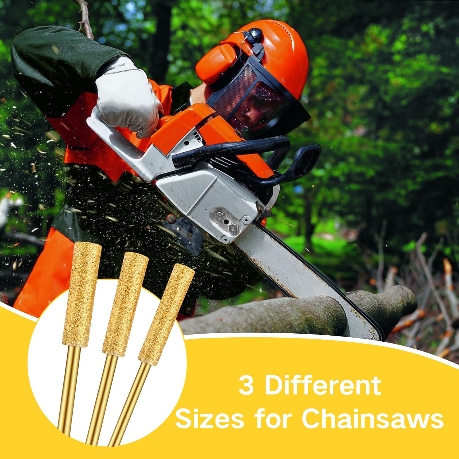 Amazon.com: 60pcs Diamond Chainsaw Sharpener Bits 1/8