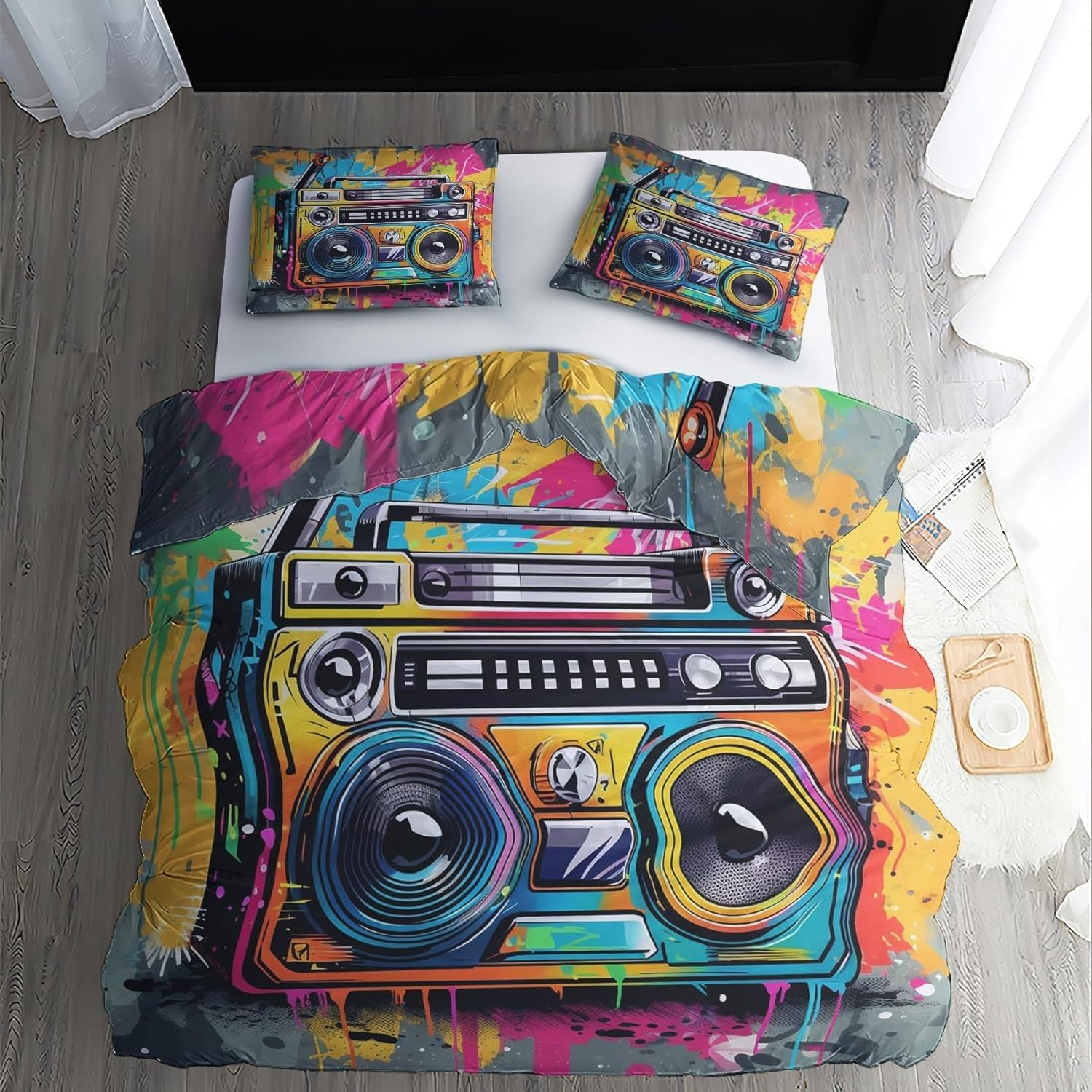 Housse de couette 90x190 fermeture éclair finie la couette qui glisse du lit