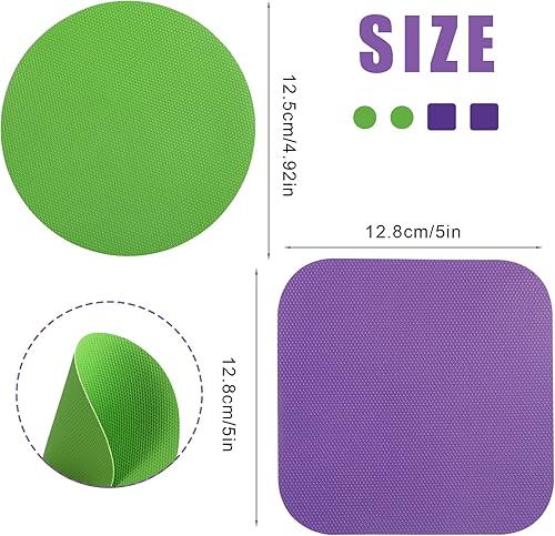 Miniatura 2 de 4 piezas de almohadillas de agarre para abrir tarros, agarradores de frascos de goma, abridor de tarros multifunción para personas mayores con manos