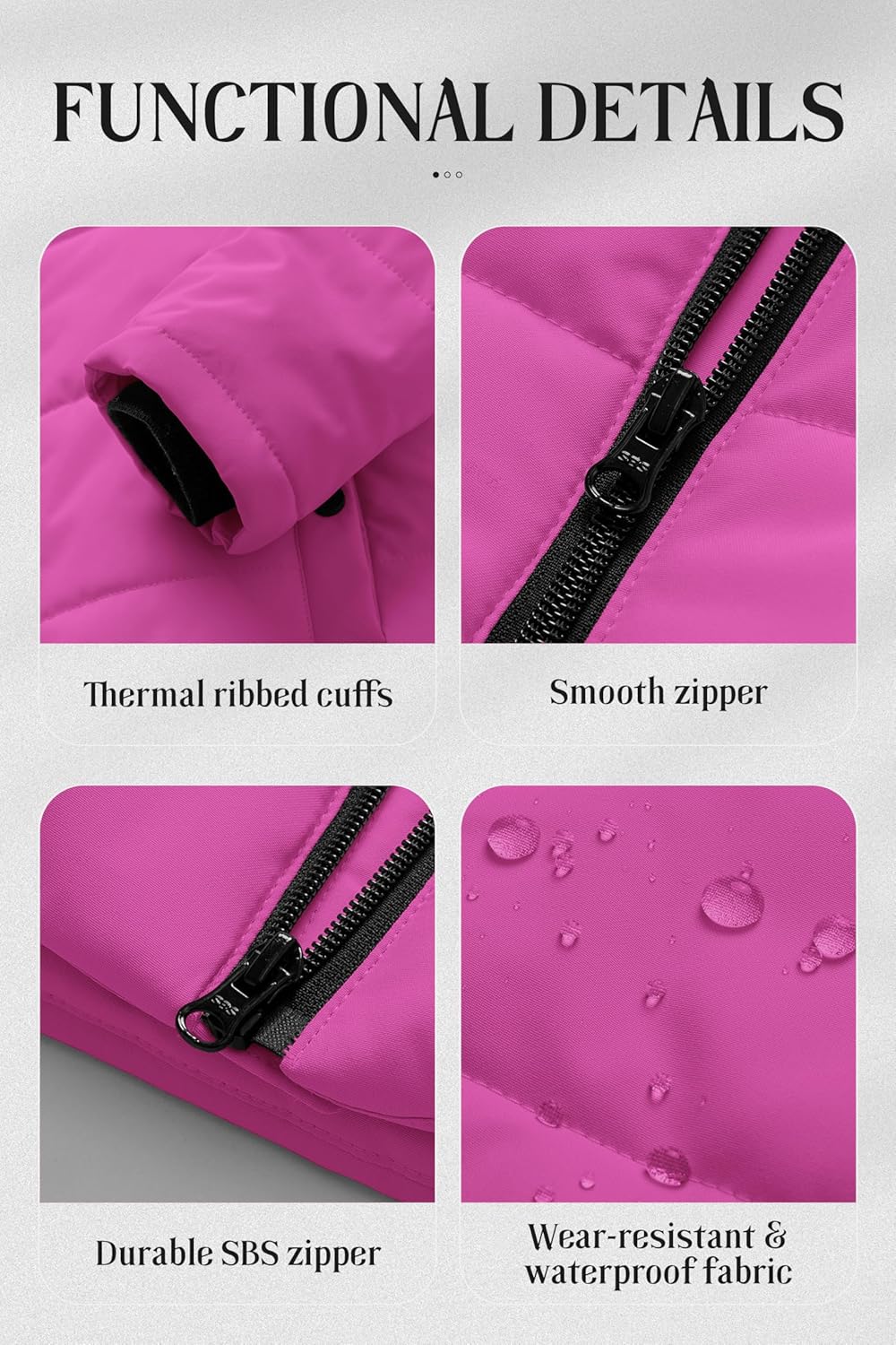 Chrisuno Girl's Water Resistant Winter Coats Warm Fleece Lined Outwear Ski Snow Jacket With Removable Hood - Image 7