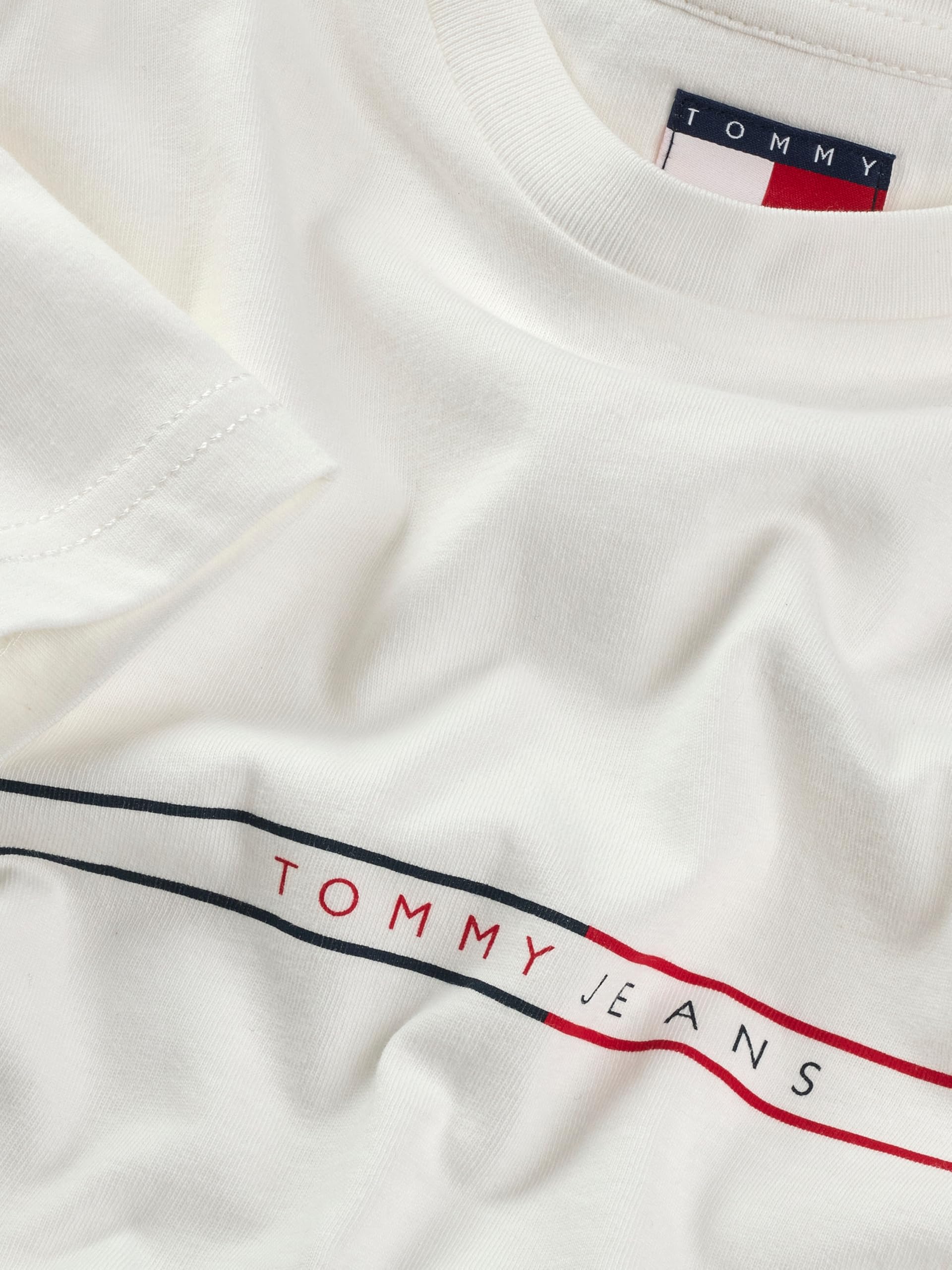 Tommy Jeans Uomo T-Shirt Maniche Corte Slim Entry Graphic Tee in Cotone