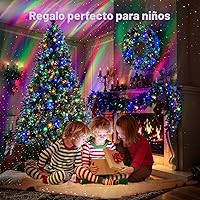 Vista 8 de Rossetta Proyector de estrellas, luz nocturna LED, proyector Aurora Galaxy con altavoz Bluetooth, ruido blanco, temporizador y control remoto