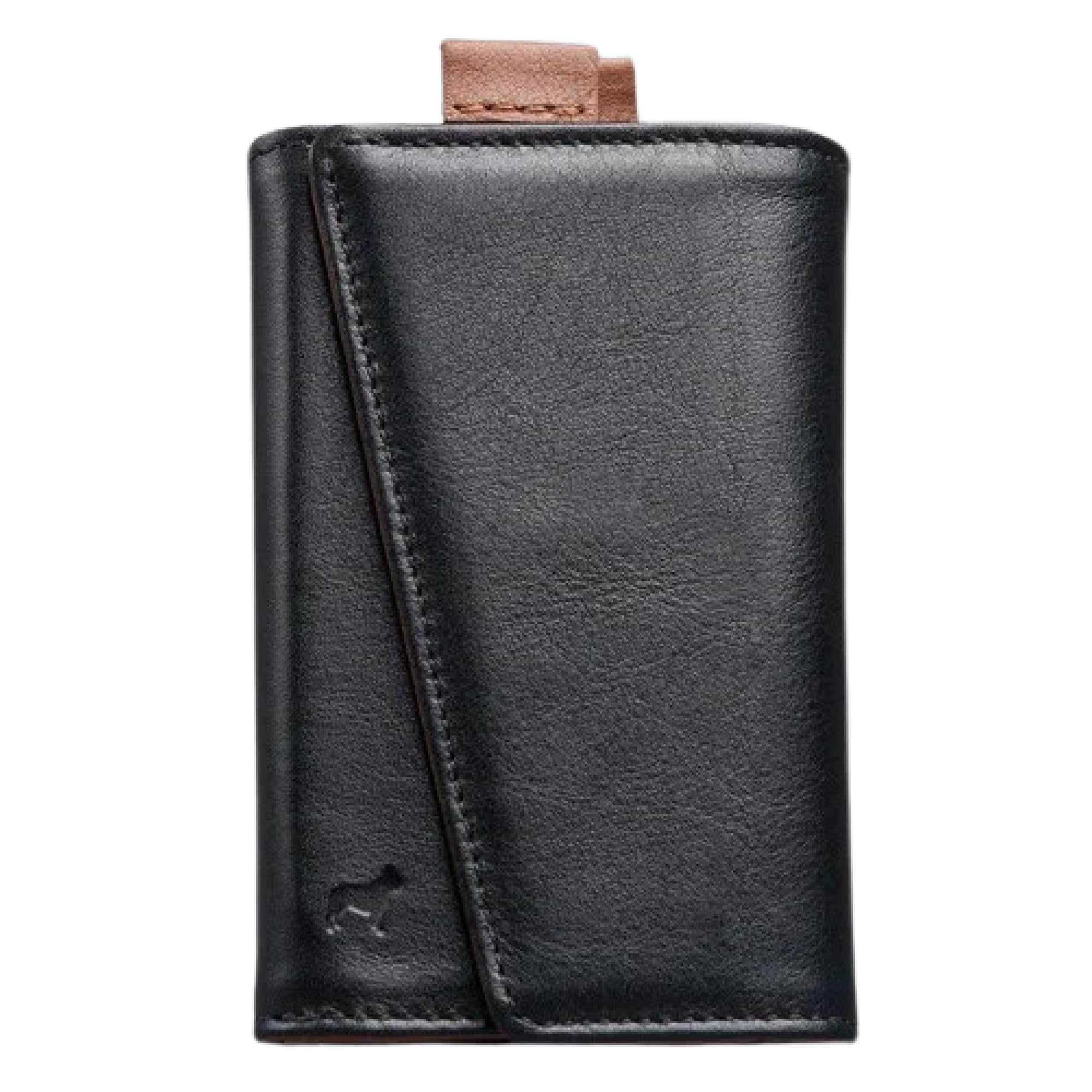 The Frenchie Co. Men's Speed Wallet of Italian Leather - RFID Blocking - Super Fast Card and Bill Access Standard Black