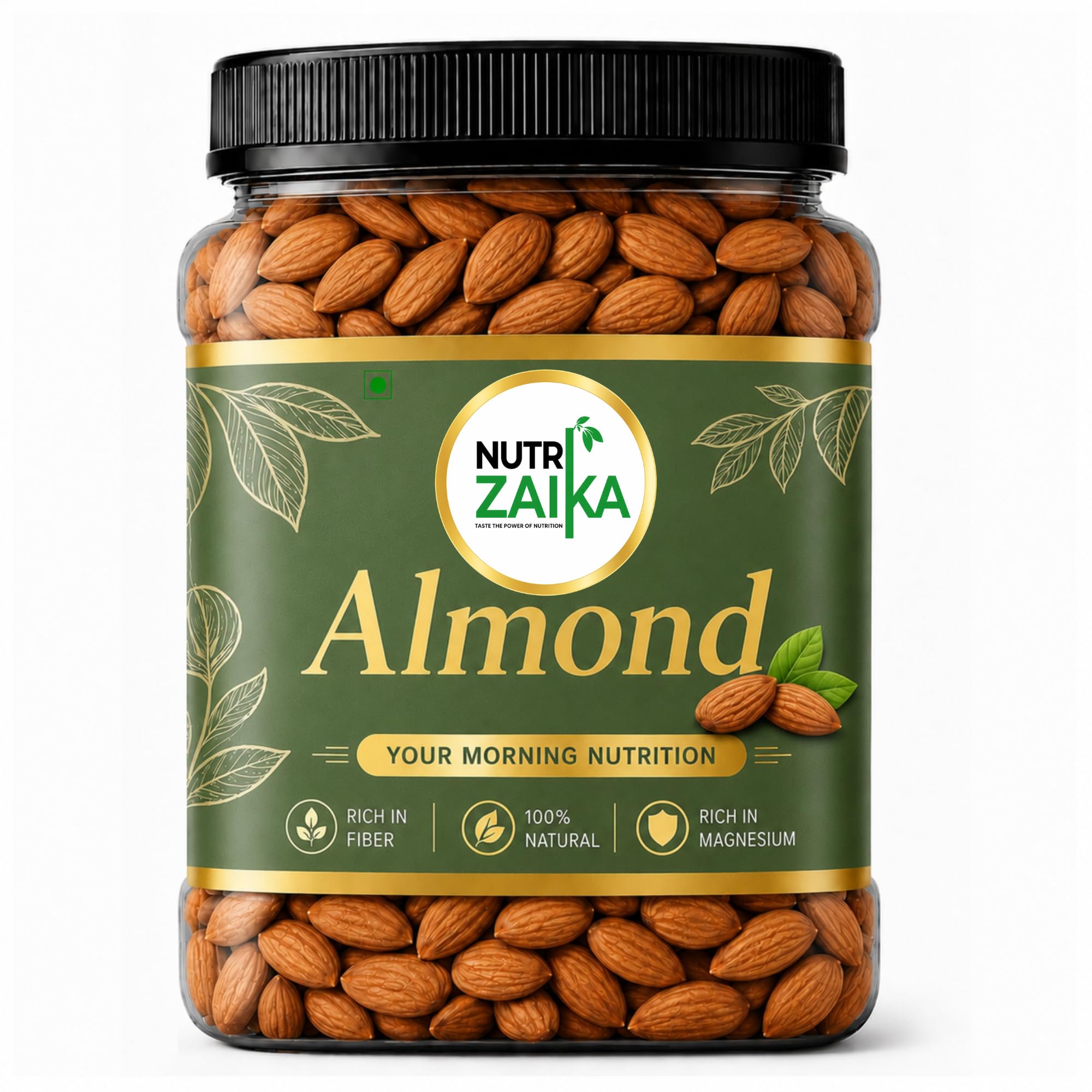 NUTRIZAIKA Natural Almonds 1kg | Badam Giri Rich In Protein & Dietary Fiber Almond | Crunchy Texture & Delicious Nutty Flavour | No Added Preservatives Or Artificial Flavors-image-12
