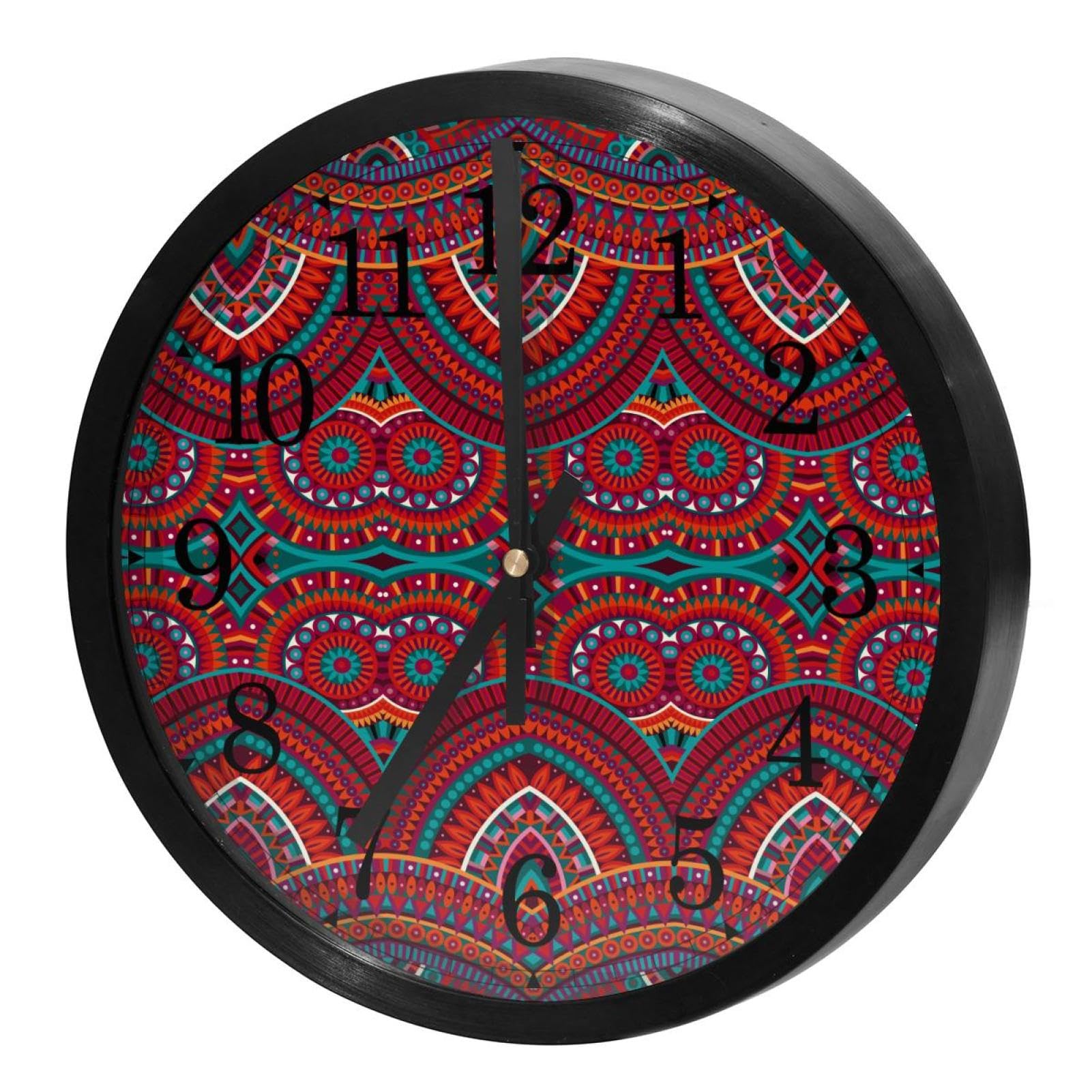 Horloge murale silencieuse pour une cuisine vintage au style bohème chaleureux
