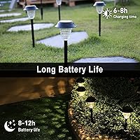 Vista 5 de Luces solares de jardín al aire libre, luces solares LED para exteriores, alimentadas por energía solar, IP66, impermeables, luces de jardín, luces